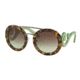 Prada PR13SS Progressive Prescription Sunglasses PR13SS-UEZ4K1-54 - Lens Diameter 54 mm, Frame Color Spotted Brown Green