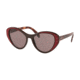 Prada PR14US Sunglasses YEO6X1-55 - Brown Frame, Violet Lenses