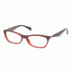Prada PR15PV Eyeglass Frames MAX1O1-5316 - Bordeaux Gradient Red Frame, Demo Lens Lenses