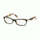 Prada PR15PVA Eyeglass Frames NAI1O1-55 - Top Black/Medium Havana Frame