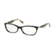Prada PR15PVA Eyeglass Frames ROK1O1-53 - Top Black/white Havana Frame