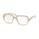 Prada PR15RV Eyeglass Frames TKO1O1-53 - Opal Ivory On Matte Ivory Frame