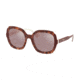 Prada PR16USF Sunglasses CDK214-54 - Pink Havana/Top Bordeaux/Ivory Frame, Light Violet Flash Silver Lenses