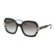 Prada PR16USF Sunglasses KHR0A7-54 - Black Azure/Spotted Brown Frame, Grey Gradient Lenses