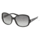 Prada PR17NS Single Vision Prescription Sunglasses PR17NS-1AB3M1-5717 - Frame Color Black, Lens Diameter 57 mm