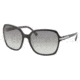 Prada PR18NS Sunglasses BF53M1-6117 - Top Black/Mimetic Gray Gray Gradient