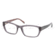 Prada PR18OV Single Vision Prescription Eyeglasses KAM1O1-5218 - Transparent Gray Frame
