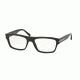 Prada PR18RV Single Vision Prescription Eyeglasses TV61O1-55 - Matte Brushed Brown Frame
