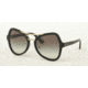 Prada PR18SS Sunglasses 1AB0A7-55 - Black Frame, Grey Gradient Lenses