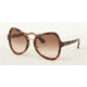 Prada PR18SS Sunglasses UE00A6-55 - Spotted Brown Pink Frame, Brown Gradient Pink Lenses