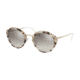 Prada PR18US Bifocal Prescription Sunglasses, 53mm, Spotted Opal Brown/pale Gold, PR18US-UAO5O0-53-BI