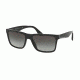 Prada PR19SS Single Vision Prescription Sunglasses PR19SS-1AB0A7-59 - Lens Diameter 59 mm, Frame Color Black
