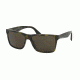 Prada PR19SS Single Vision Prescription Sunglasses PR19SS-LAB4J1-59 - Lens Diameter 59 mm, Frame Color Green Havana