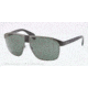 Prada PR21PS Sunglasses 1BO3O1-58 - Black Demi Shiny/matte Gunmet Frame, Gray Green Lenses