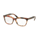 Prada PR24SVF Eyeglass Frames UEO1O1-55 - Striped Brown Frame