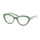 Prada PR25RV Bifocal Prescription Eyeglasses TKQ1O1-54 - Matte Opal Green On Green Frame
