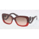 Prada PR27OS Sunglasses MAX0A5-5419 - Red Gradient Frame, Brown Gradient Lenses