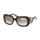 Prada PR27OS Sunglasses UAO4O0-54 - Brown Frame, Gradient Brown Mirror Silver Lenses