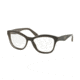 Prada PR29RV Single Vision Prescription Eyeglasses UAM1O1-52 - Opal Brown On Brown Frame