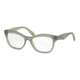 Prada PR29RVF Single Vision Prescription Eyeglasses UEI1O1-54 - Opal Dark Green Frame