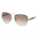 Prada PR50OS Sunglasses ZVN0A6-6017 - Pale Gold Frame, Brown Gradient Lenses