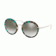 Prada PR50TS Single Vision Prescription Sunglasses PR50TS-KJJ5O0-54 - Lens Diameter 54 mm, Frame Color Striped Grey Green