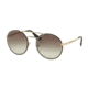Prada PR51SS Sunglasses 1AB0A7-54 - Black/pale Gold Frame, Grey Gradient Lenses