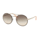 Prada PR51SS Sunglasses 2AU4K0-54 - Silver/dark Havana Frame, Pink Gradient Grey Lenses