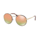 Prada PR51SS Sunglasses 2AU5L2-54 - Pale Gold/dark Havana Frame, Grey Mirror Rose Gold Lenses