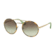 Prada PR51SS Sunglasses 7S04K1-54 - Pale Gold Frame, Green Gradient Grey Lenses