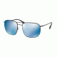 Prada PR52TS Sunglasses 7AX9P1-57 - Black Frame, Mirror Blue Lenses