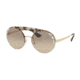 Prada PR52US Progressive Prescription Sunglasses PR52US-C3O3D0-37 - Lens Diameter 137 mm, Lens Diameter 37 mm, Frame Color Gold/opal Spotted Brown