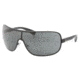 Prada PR54OS Sunglasses 1BO1A1-0141 - Matte Black Frame, Gray Lenses
