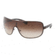 Prada PR54OS Sunglasses ACD6S1-0141 - Matte Brown Frame, Brown Gradient Lenses