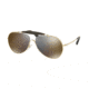 Prada PR56SS Sunglasses 5AK4L0-59 - Gold Frame, Dark Grey Mirror Gold Lenses