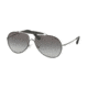 Prada PR56SS Sunglasses 7AX5O0-59 - Top Black / Gunmetal Frame, Grey Gradient Lenses