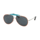 Prada PR56SS Progressive Prescription Sunglasses PR56SS-UFS2K1-59 - Lens Diameter 59 mm, Frame Color Top Orange/silver