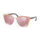 Prada PR56TS Progressive Prescription Sunglasses PR56TS-VHQ4M2-57 - Lens Diameter 57 mm, Frame Color Pink/Pale Gold