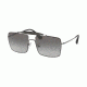 Prada PR57SS Sunglasses 7AX5O0-58 - Top Black / Gunmetal Frame, Grey Gradient Lenses