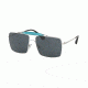 Prada PR57SS Sunglasses 7BA2K1-58 - Top White/silver Frame, Dark Blue Lenses