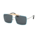 Prada PR57SS Progressive Prescription Sunglasses PR57SS-UFQ2K1-58 - Lens Diameter 58 mm, Frame Color Top Azure/silver