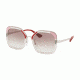 Prada PR57US Prescription Sunglasses, 54mm, Transparent Brown, PR57US-LOH1L0-54-SV