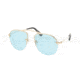 Prada PR58OS Sunglasses 5AK0B5-5200 - Gold Frame, Azure Lenses