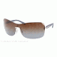 Prada PR59OS Sunglasses 1BC0A4-39 - Silver Frame, Brown Gradient Lenses