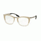 Prada PR60RV Eyeglass Frames TWB1O1-51 - Ivory Gradient Opal Frame