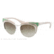Prada PARALLEL UNIVERSES PR61OS Single Vision Prescription Sunglasses PR61OS-1BC1X1-49 - Lens Diameter 49 mm, Frame Color Silver-green/brown