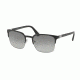 Prada PR61SS Single Vision Prescription Sunglasses PR61SS-1BO3M1-55 - Lens Diameter 55 mm, Frame Color Matte Black/Gunmetal
