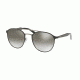 Prada PR62TS Sunglasses 1AB4S1-54 - Black Gunmetal Frame, Gradient Grey Mirror Silver Lenses