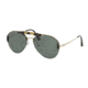 Prada PR62US Sunglasses 09R254-32 - Medium Havana/Pale Gold Frame, Light Green Lenses