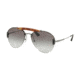 Prada PR62US Sunglasses 2990A7-32 - Light Havana/Gunmetal Frame, Grey Gradient Lenses